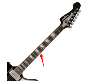 Paul Stanley signature guitar-Image of the Guitars Neck Inlays