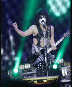 Paul Stanley signature guitar-Image of Artist playing live