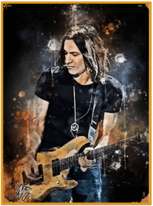 Nuno Bettencourt Washburn N4- image for CTA an art picture of Nuno playing guitar