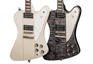 Slash Gibson Firebird-Image of two body of the guitars