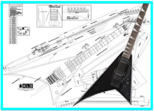 Jackson Randy Rhoads RR1- Image of the RR1 Concept Design Drawings