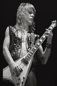 Jackson Randy Rhoads RR1- First image of Randy playing guitar for CTA Image