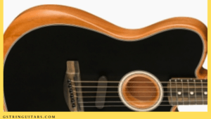 Fender Acoustasonic Telecaster Review-Full image of top part of guitar