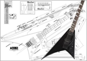 Jackson Marty Friedman-- Concept Design image of the First RR1 Concorde Guitar 