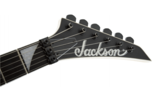 Jackson JS32 Dinky Archtop Natural Oil-Image of Guitar head stock and hardware