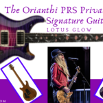 Orianthi Signature Guitar-Feature image of artist onstage and front and back image of guitar