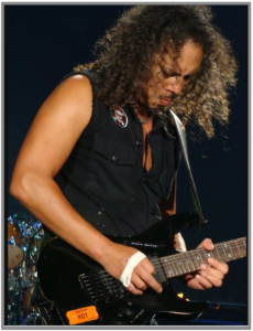 Kirk Hammett Signature Guitar-feature image of the artist playing the ESP Ltd KH-602