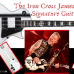 James Hetfield Signature Guitar-Feature Image of the guitar front and back as well as the artist playing live