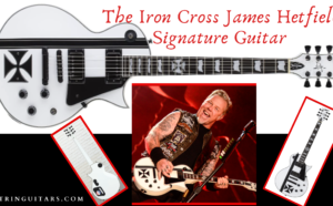 James Hetfield Signature Guitar-Feature Image of the guitar front and back as well as the artist playing live