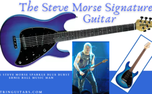 steve morse signature guitar-Image of Artist on stage playing and full images of the guitar from the front