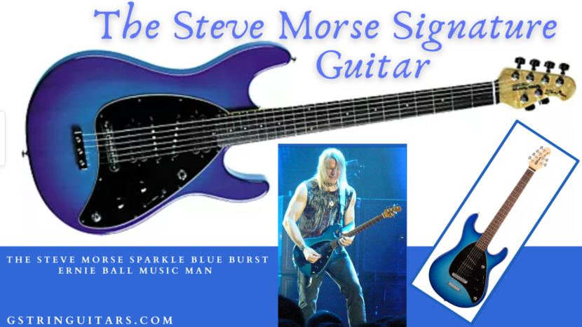 steve morse signature guitar-Image of Artist on stage playing and full images of the guitar from the front