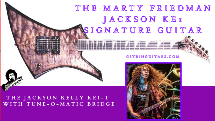 Jackson Marty Friedman-Feature Image of guitar and Artist playing live on stage