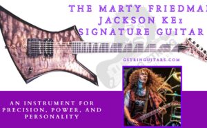 Jackson Marty Friedman-Feature Image of guitar and Artist playing live on stage