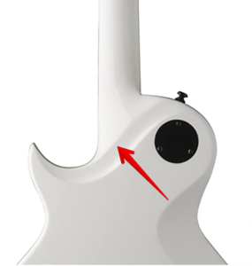 washburn parallaxe-image of the back of the gutiar with the Set Neck construction