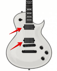 washburn parallaxe-image of the back of the washburn parallaxe-image of the guitar with Hardware and Electronics 