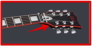 judas priest guitarist-Feature Image of the guitars headstock and binding