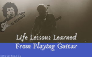 my life lessons-Feature image for post of a guitarist alone onstage