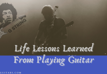 my life lessons-Feature image for post of a guitarist alone onstage