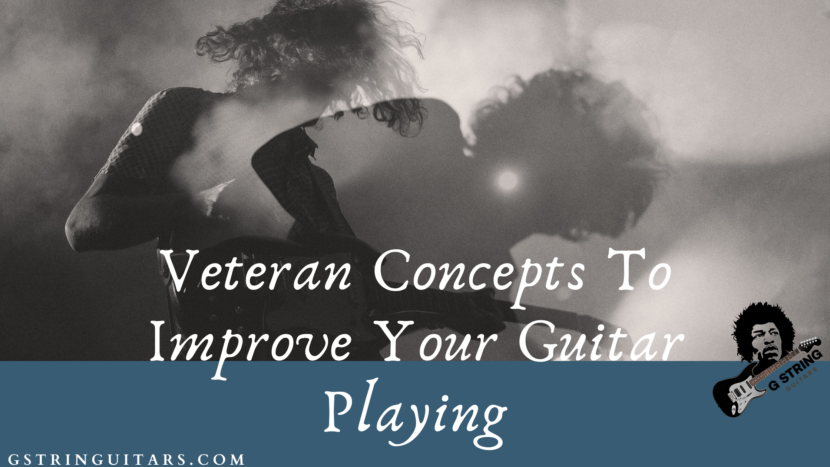 Improve Guitar Playing-feature image of a guitar player onstage live performance