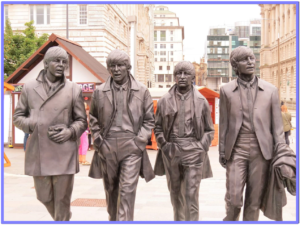 Yamaha silent guitar slg200s-Image of the Beatles statues on Abby road