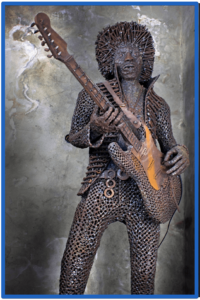 my life lessons-Image of a statue of jimi Hendrix