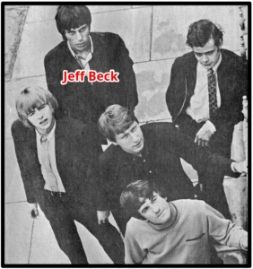 jeff beck's guitar style-Image of Artist with his first famous group the Yardbirds