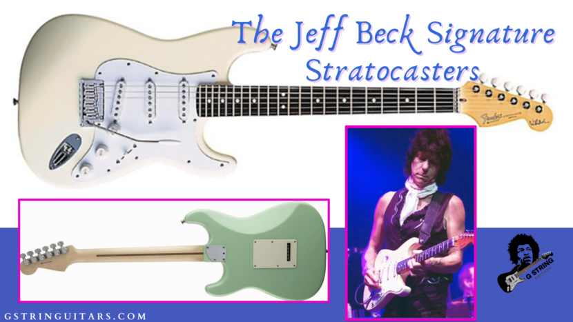 jeff beck signature stratocaster-Image of the Guitar front and Back with Jeff Beck Playing live