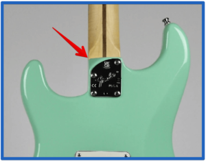 jeff beck signature Stratocaster-Image of the Version 2 signature guitar Contoured Heel