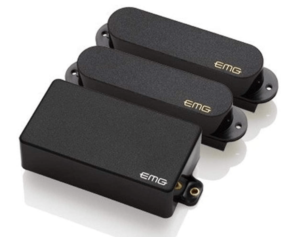 Active vs Passive Guitar Pickups -Image of an Active pickup 3 EMG Double and single designs