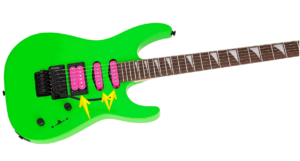 Active vs Passive Guitar Pickups -Image of a Jackson Electric guitar with a HSS pickup configuration 