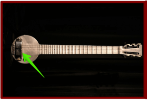 Active vs Passive Guitar Pickups -Image of the First frying pan guitar with pickup attached