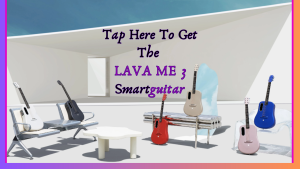 the lava me 3 smartguitar-Image of the all colors of LAVA ME3 in a room with CTA