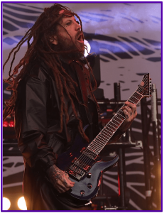 Brian Head Welch Signature Guitar-Image of the artist playing live 
