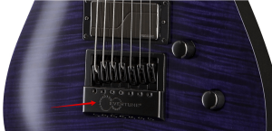 Brian Head Welch Signature Guitar-Image of the ESP LTD SH-7 signature guitar bridge system