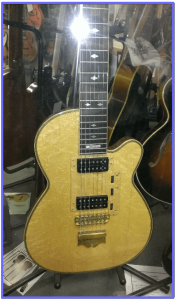 6 string vs 7 string guitar-Image of the first 7 String custom built solid body guitar by Lenny Breau