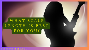 guitar scale length explained- Image of a silhouette of a guitar player 