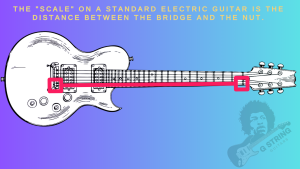 multi scale guitar-Image of a guitar with scale measurement.