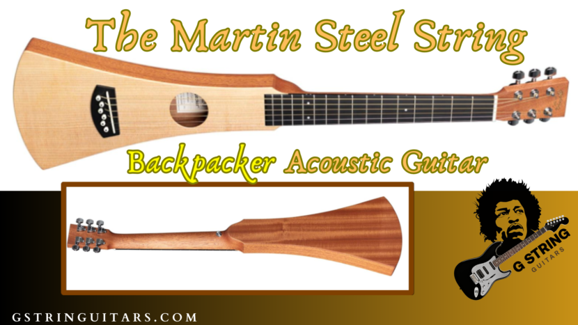 The Martin Steel String Backpacker Acoustic Guitar-Feature image for post of the guitar full image front and back