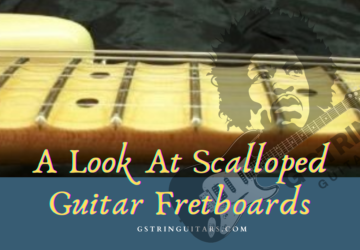 Scalloped Guitar Fretboard-Feature image of guitar neck that is scalloped