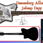 Johnny Depp Guitar-Feature Image with Guitar front and back along with artist playing live