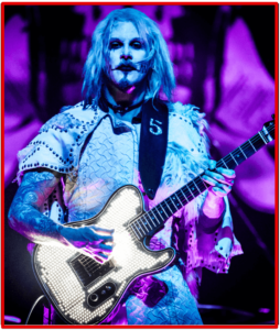 fender john 5 telecaster-image of a John 5 onstage with makeup playing live 
