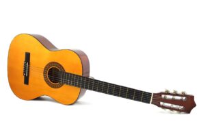 buzz feiten tuning system review-image of a classical nylon string acoustic guitar 