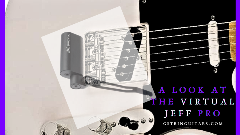 virtual jeff pro-Feature image of a fender Telecaster with a super imposed image of the Virtual Jeff Pro