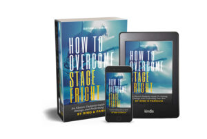 how to overcome stage fright with-Image of a book on multiple platforms and gadgets