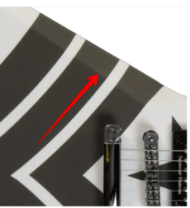 Jason hook signature guitar-Image of the guitars angle upper wing modification 