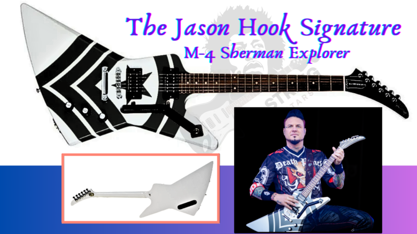 jason hook signature guitar-Feature image for article of Jason hook and the full guitar front and back