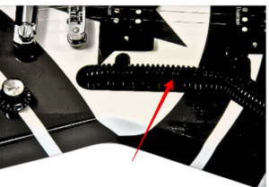 Jason hook signature guitar-Image of the guitars plastic wire channel tubing 