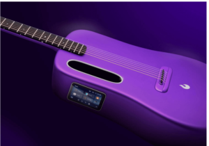 guitar popular- an image of the a purple Lava Me Carbon Fiber Smart Guitar