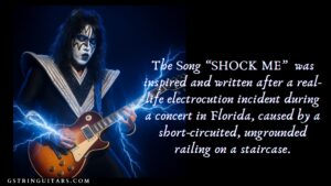 Remembering Ace Frehley - image of Ace as the spaceman with his guitar and himself full of electricity