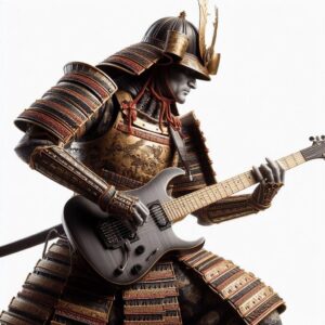 How To Apply Kaizen To Guitar Practice - image of a Samurai playing Guitar